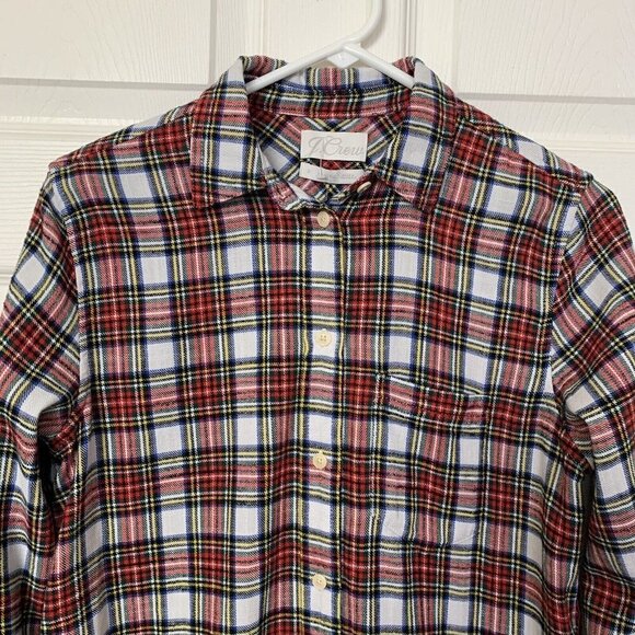 J. Crew Women's Classic Fit Multicolor Flannel Shirt Size 2 Style BD538 - Picture 2 of 13